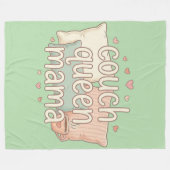 Couch Queen Mama Schattig Gezellig Moeder Esthetis Fleece Deken (Voorkant (Horizontaal))