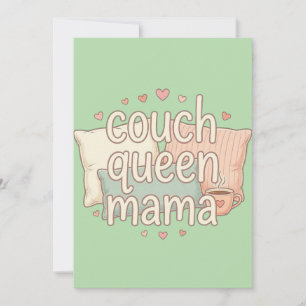 Couch Queen Mama Schattig Gezellig Moeder Esthetis Kaart