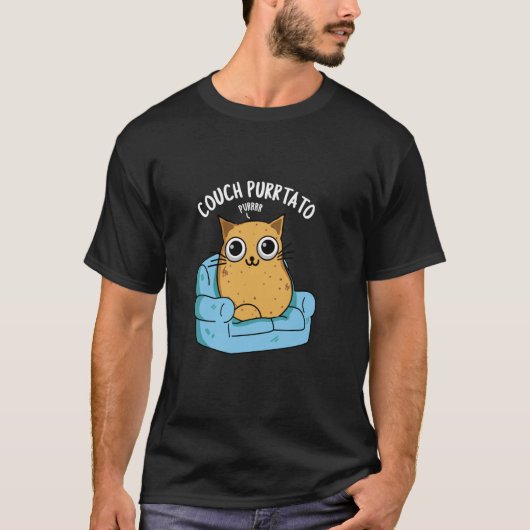 Couch Spint-tato Funny Potato Pun T-shirt (Voorkant)