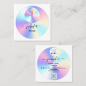 Couch Therapeut Foto Holograaf QR Logo Lichaam Vierkante Visitekaartje (Voorkant / Achterkant)