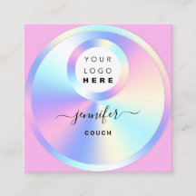 Couch Therapist Holografie QR Code Logo Foto Roze