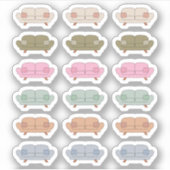 Couch Therapy Afspraak Lazy Relax Day Planner Sticker (Voorkant)