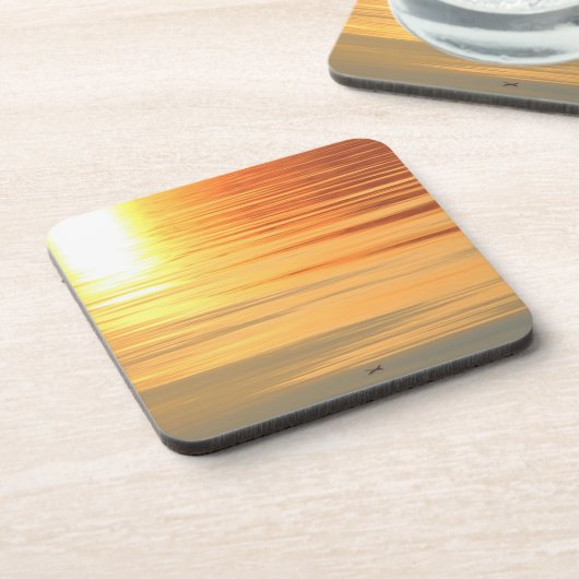 couché de soleil plume  bier onderzetter (Linkerzijde)