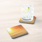 couché de soleil plume  bier onderzetter (Rechterzijde)