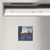 Couché de soleil sur la forêt en Laponie Magneet (Insitu (Vaatwasser))