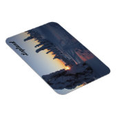 Couché de soleil sur la forêt enneigée en Laponie Magneet (Rechterzijde)