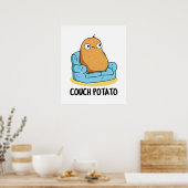 Couche Potato Cute Potato Pun Poster (Keuken)