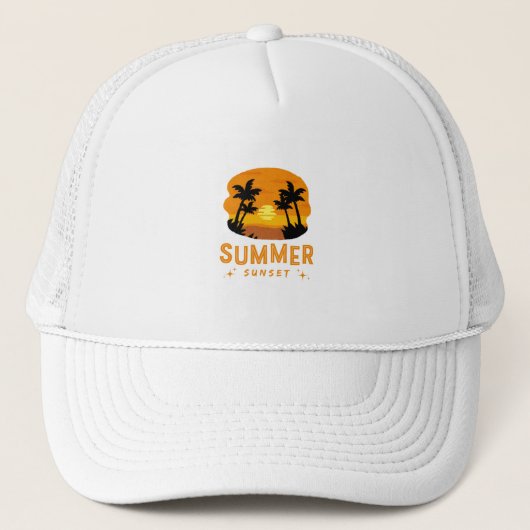 coucher de soleil mer trucker pet (Voorkant)