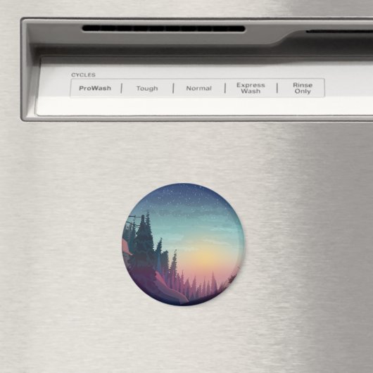 Coucher de soleil sur forêt magneet (Insitu (Vaatwasser))