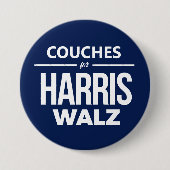 Couches voor Harris Walz Ronde Button 7,6 Cm (Voorkant)