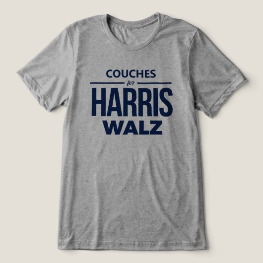 Couches voor Harris Walz Tri-Blend Shirt (Design voorkant)