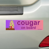 cougar aan boord bumpersticker (Op auto)