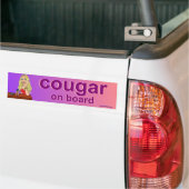 cougar aan boord bumpersticker (Op Truck)