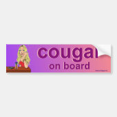 cougar aan boord bumpersticker (Voorkant)