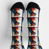 Cougar abstracte stijl uit de jaren 60 sokken (Top)