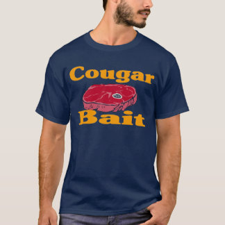 cougar bait - blauw (voor en achter) t-shirt