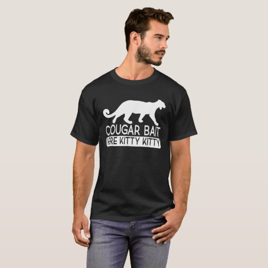 Cougar Bait Funny Mannen Cougar T-shirt (Voorkant volledig)