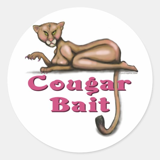 Cougar Bait Ronde Sticker (Voorkant)