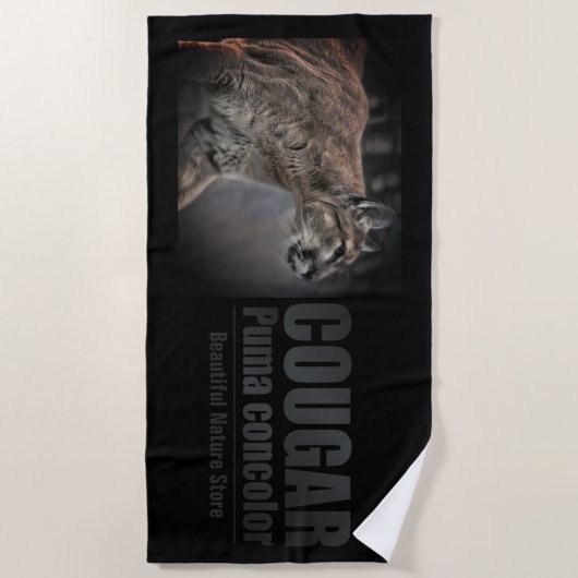 COUGAR:Beach Towel Strandlaken (Voorkant)
