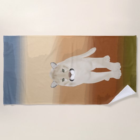 Cougar Beach Towel Strandlaken (Voorkant)