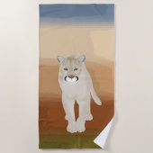 Cougar Beach Towel Strandlaken (Voorkant)