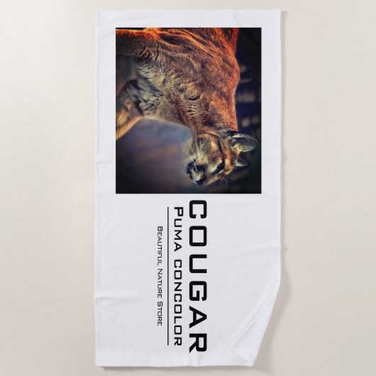 COUGAR:Beach Towel Strandlaken (Voorkant)