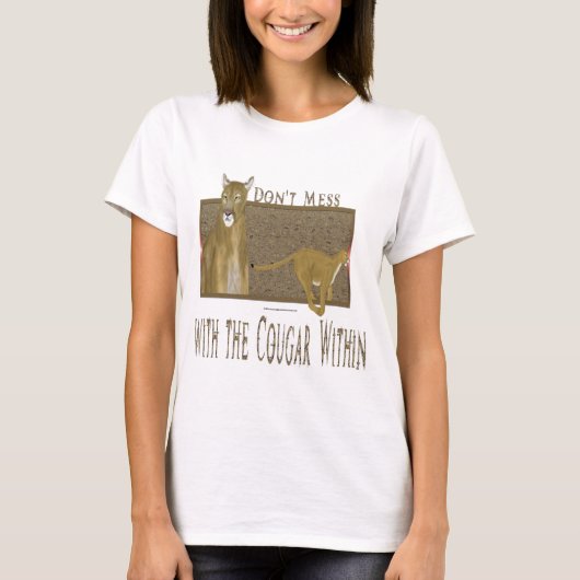 Cougar binnen dames Crop Top (Voorkant)