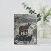 Cougar-Briefkaart Feestdagenkaart (Staand voorkant)