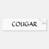 cougar bumpersticker (Voorkant)