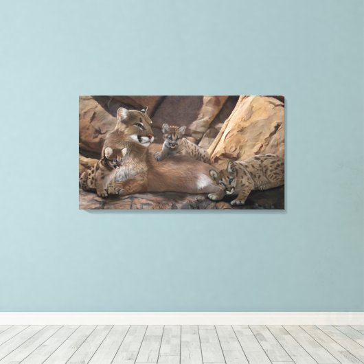 Cougar Canvas Afdruk (Insitu (Houten vloer))