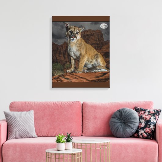 Cougar Canvas afdrukken (Insitu (Woonkamer))