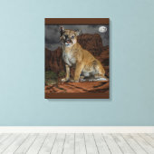 Cougar Canvas afdrukken (Insitu (Houten vloer))