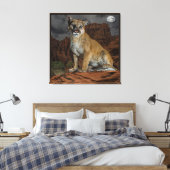 Cougar Canvas afdrukken (Insitu (Slaapkamer))