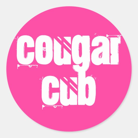 Cougar Cub Ronde Sticker (Voorkant)