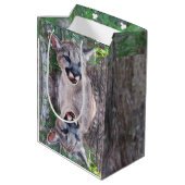 Cougar Cub Small of Medium Gift Bag Medium Cadeauzakje (Achterkant Gekanteld)
