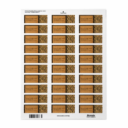 Cougar designer labels (Full Sheet)