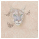 Cougar en Butterflies Stof (Close Up)