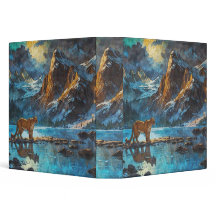 Cougar en Mountain Lake Art