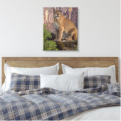 Cougar en Pictografen Canvas Afdruk (Insitu (Slaapkamer))