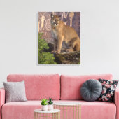 Cougar en Pictografen Canvas Afdruk (Insitu (Woonkamer))