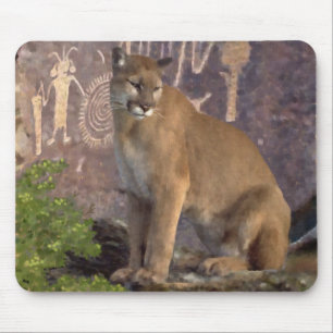 Cougar en Pictografen Muismat