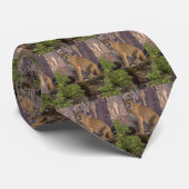 Cougar en Pictografen Stropdas (Opgerold)