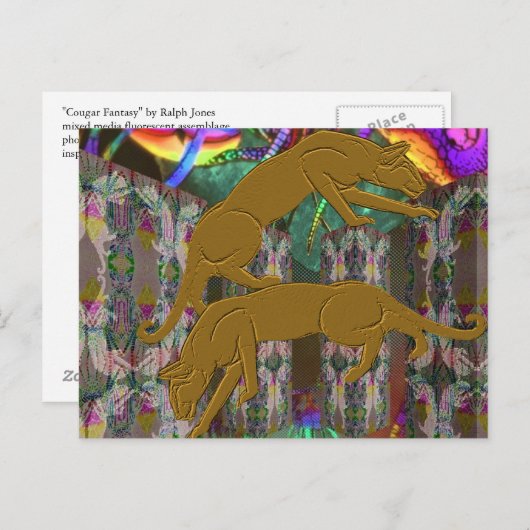 Cougar Fantasy Briefkaart (Voorkant / Achterkant)