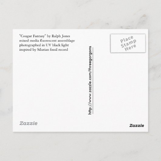 Cougar Fantasy Briefkaart (Achterkant)