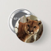 Cougar-foto Ronde Button 5,7 Cm (Voorkant /achterkant)