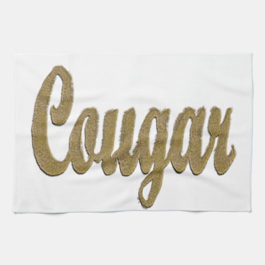 Cougar - Furry Text Theedoek (Horizontaal)