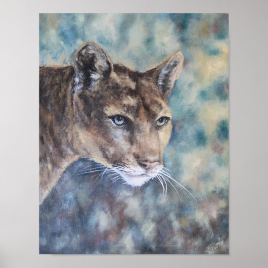 Cougar Gaze Fine Art Poster (Voorkant)