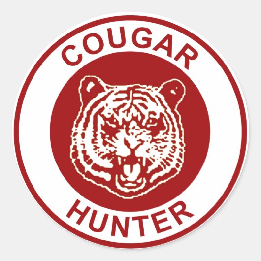 Cougar Hunter Ronde Sticker (Voorkant)
