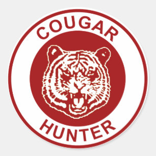 Cougar Hunter Ronde Sticker