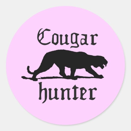 COUGAR HUNTER RONDE STICKER (Voorkant)